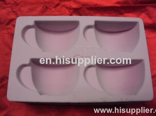 Pink vacuum forming flocking cups for coffe and tea