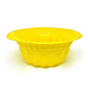 bright yellow silicone bundt cake baking pans with holder