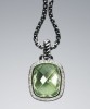 925 silver yurman collection jewelry 10x12mm prasiolite noblesse pendant