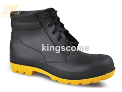 Black Lace Up PVC Upper Steel S5 Safety PVC Boots