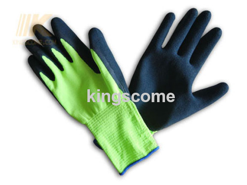 Sandy Latex Coated Hi-Vis Nylon Gloves