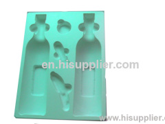 colorful plastic blister inner flocking tray for cosmetic