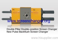 Continuous backflush screen changer/melt filter for plastic recycling machine