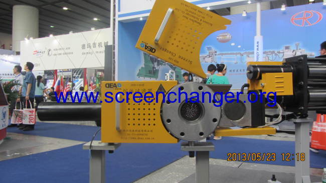 Hydraulic screen changer/melt filter