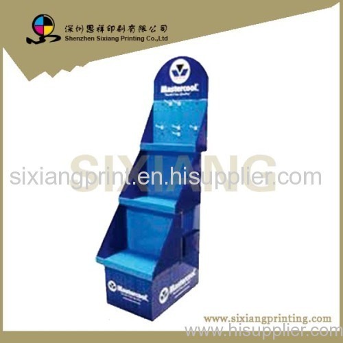 Four Color Printing Supermarket Cardboard Display Rack