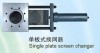 Hydraulic screen changer/melt filter for plastic extruder