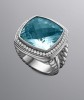 famous brand jewelry sterling silver 17mm blue topaz albion ting