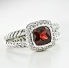 sterling silver ring 925 silver collection jewelry 7mm garnet petite albion ring