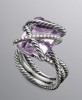 designer style inspired jewelry 16x12mm lavender amethyst cable wrap ring