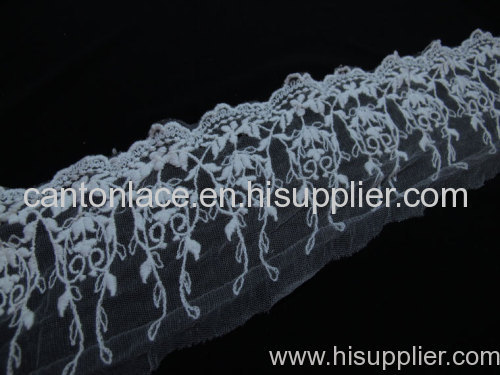 embroidered laces, cotton laces 6048
