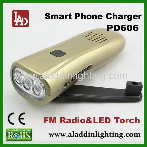 earthquake emergency FM radio LED Flashlight