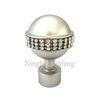 Aluminium Metal Curtain Pole Finials , Ball Style Design Diamond Curtain Finials