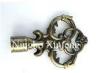 Antique Flower Metal Curtain Rod Ends , Curtain Rod Accessory with Painting Surface