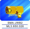 SMA male connector,right angle,connecting semi-rigid cable,thread coupling,SMA-JWB2