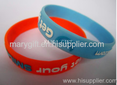 logo embossed silicone wristband