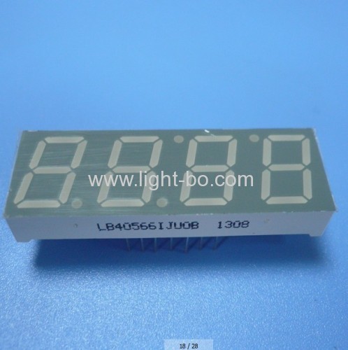 4 digit 14.2mm (0.56 inch) Super Bright Green Common Anode 7 Segment LED Display for microwave oven control