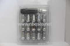 20 seven section lug nut 1 key adapter wheel nut set