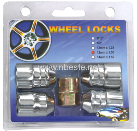 wheel locks,4 sleeve acorn 1 key adapter