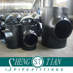 carbon steel seamless butt welded straight tee reducing tee