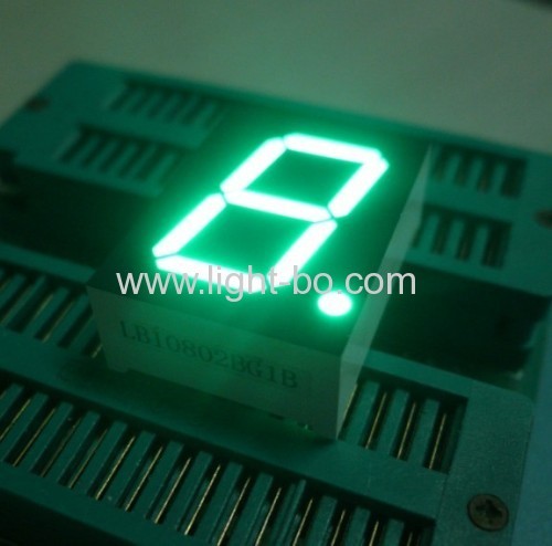Single Digit Pure Green common anode 0.8" 7-segment LED Display for EPI