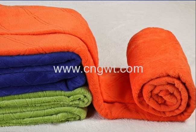 solid color coral fleece blanket