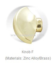 60mm brass cylinder with knob 