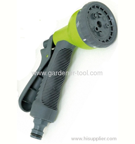 10M Garden Water Coil Hose With 8-Pattern Spray Nozzle