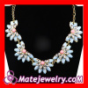 2014 Resin stone Rhinestone Flower Choker Bib Necklace