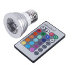 Sync RGB Multi-Color Changing LED Light Bulb E27 3W + Remote Controller