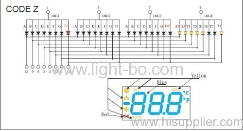 Multicolor 0.50-inch 3 1/2 Digits 7-segment LED Display, Ideal for Air Conditioner Controllers