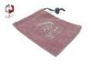 Pink Velvet Drawstring Bag , Olympic Pouch For Mascot 140 * 120mm