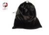 Recyclable Black Satin Drawstring Punch , Advertising Gifts Bags