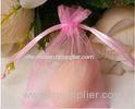 Pink Organza Gift Bags With Drawstrings For Wedding Candy 90 * 70mm