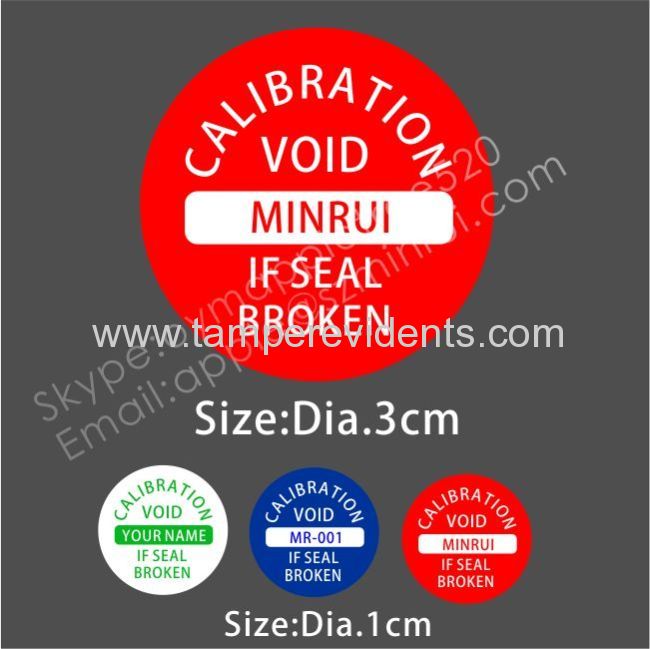 Custom Product Calibration Seal Stickers,Quality Control Labels Do Not Break,Tamper Resistant Inspection VOID Sticker