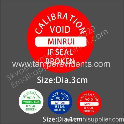 Custom Product Calibration Seal Stickers,Quality Control Labels Do Not Break,Tamper Resistant Inspection VOID Sticker