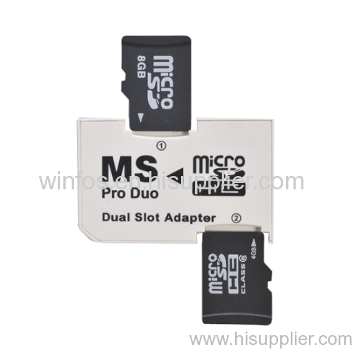 dual slot microSD(HC) to MS Pro Duo Adapter