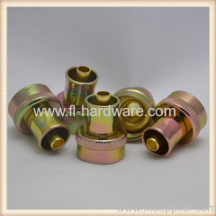 Washing machine hose coupling steel nut & brass stem