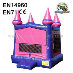 Pink Moudel Air Bounce Houses With Removable Banner