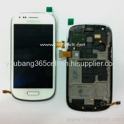 Samsung Galaxy S3 mini i8190 LCD and digitizer assembly with frame