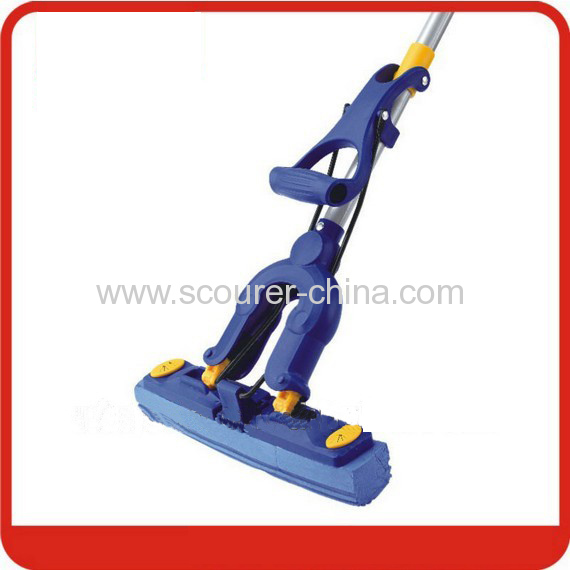 Steel and telescopic handle PVA sponge mop