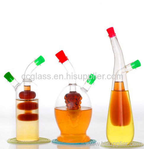 Innovative Design kitchen used Borosilicate Glass oil and vinegar bottles