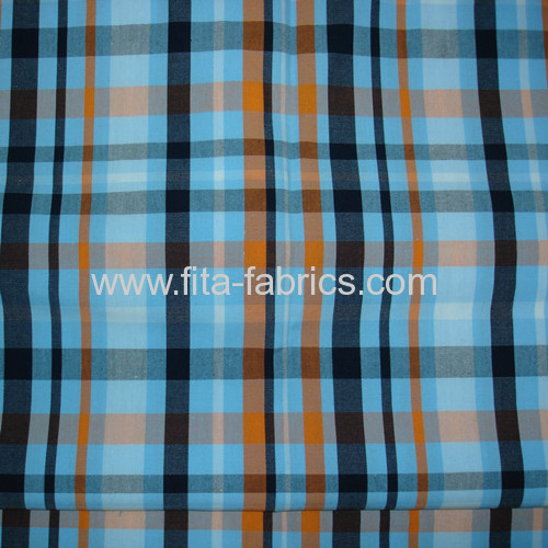 Yarn-dyed poplin woven fabric