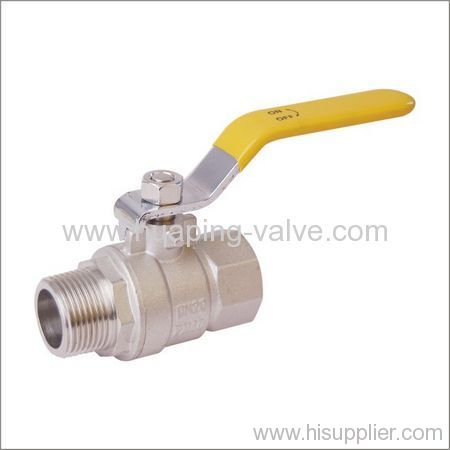 Two piece Nickle plated Brass Ball Valve