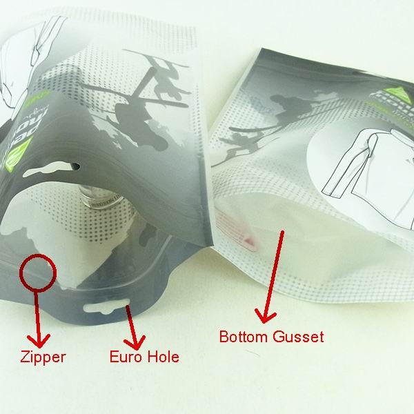 self standing ziplock plastic bags for shirt packing