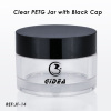 Clear PETG cosmetic jar with various size