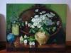 Customized Vivid Flower Oil Painting Reproduction Prints Mounted On Frame