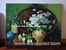 Customized Vivid Flower Oil Painting Reproduction Prints Mounted On Frame