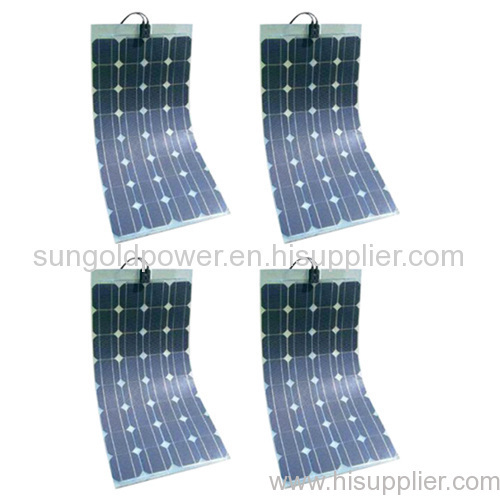 80W Mono-crystalline Semi Flexible Solar Panel Module kit