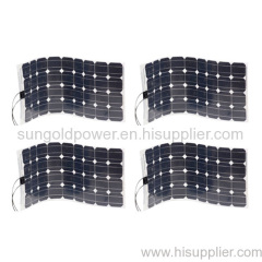 100W Mono-crystalline Semi Flexible Solar Panel Module kit