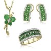 Stylish charming olivine jewelry sets with 14K gold plate